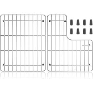 Sink Rack for Bottom of Sink with Kohler Whitehaven K-6486 and K-6487 Sink, 304 Stainless Steel Sink Protectors, Sink Grid Sink Grate for Bottom of Kitchen Sink Farmhouse 14.68" x 23.2" x 1" (23.2"X14.68")