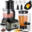 14 Cup Blender and Food Processor Combo for kitchen,large food processor for Vegetable Chopper, Blender, meat grinder, Mixing, Mincing, Slicing, Shredding, Purees & Dough Easy Clean for Home Use,600W