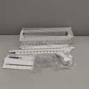 Delamu Adjustable Cabinet Door Organizer, 6Tier Hanging Spice Rack Organizer, Metal Over the Door Pantry Organizer, Pantry Organizers and Storage Shelves for Kitchen Bathroom Laundry Room, White M