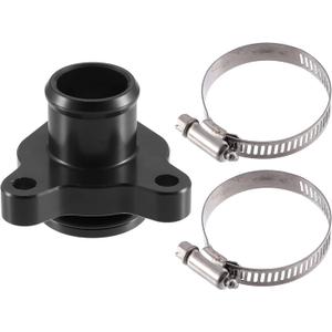 Water Hose Fitting 11537541992 - Car Engine Coolant Hose Fitting Clamp - for BMW 328i 335i 2007-2016 Aluminum Black with Clamp - 1 Set