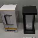 Juyace 18w Outdoor Porch Lights Exterior Lighting Fixtures Wall Mount Rectangular Modern Patio Sconces 1800Lm 6000k Aluminum Black IP65 for Garage House Front Door Entryway (2 Pack)