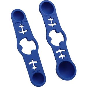 Silicone Magnetic Measuring Spoons, 2 Pack Coffee Measuring Spoons(4-size) - Equipped with strong N50 magnets  securely attach to any metal surface, Suitable for dry and liquid ingredients(Blue)