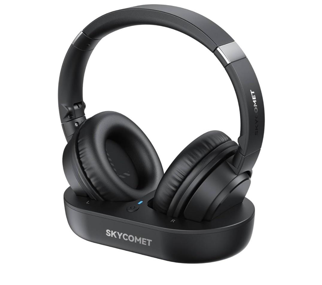 Wireless Headphones for TV, TV Headphones Wireless for Seniors with Transmitter Charging Base, Perfect Audio Sync, Ideal Gift for The Mom, Seniors, Parents