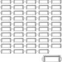 50Pcs Metal Label Holder,Office Library File Drawer Cabinet Card Tag Label Holder Metal Frame,2.36"x0.94" Silver