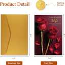 2 x Wife Birthday Card happy birthday - Double-layer card, Design with Gold Foil text, with envelope and Envelope sticker Heartfelt Message（5.6 x 8.1”）