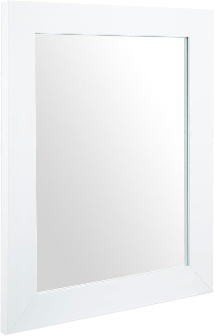Ruomeng Wall Mirror Rectangle Decorative Mirror 12" x 16" for Entryway, Bedroom, Living Room, White