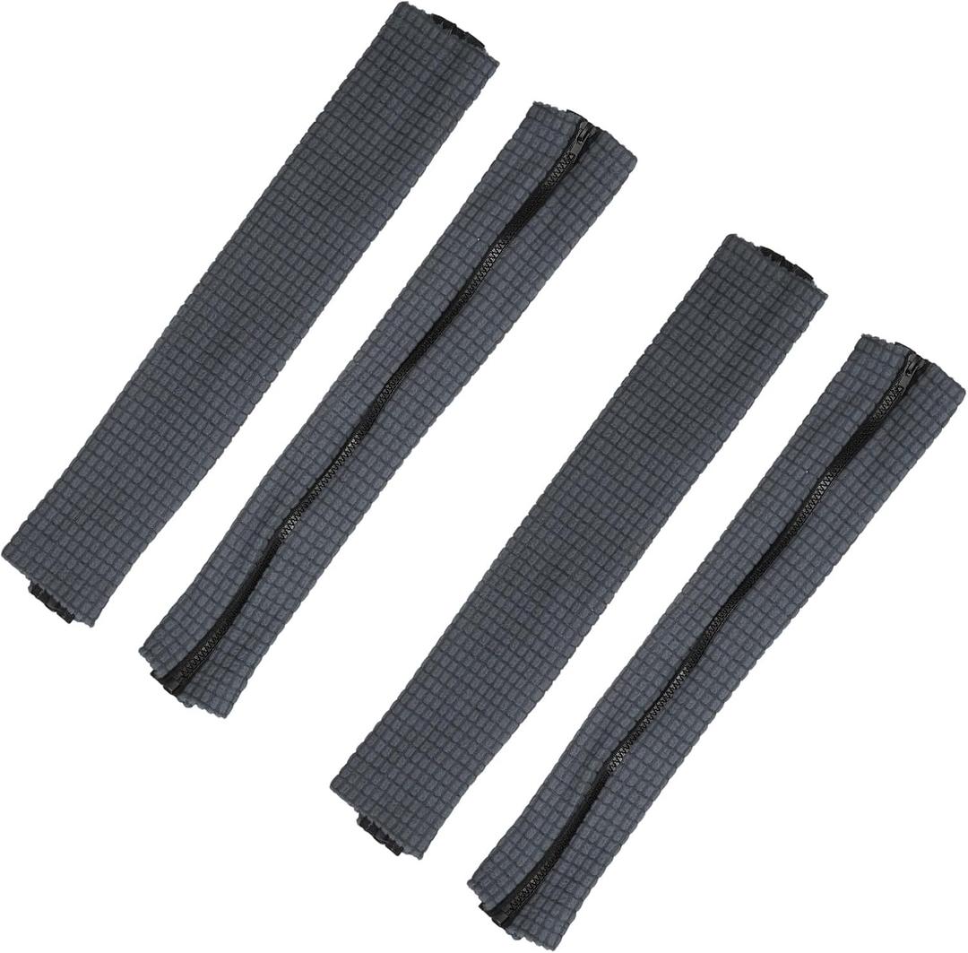 PATIKIL 22x4.3 in Office Chair Armrest Covers, 2 Pair Office Chair Arm Covers Long Computer Chairs Arm Rest Cover with Zipper Removable Rest Slipcover Hand Rest Protector, Dark Gray