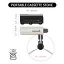 Portable Cassette Stove With Delicate Storage Bag, Foldable Camp Stove Compact Camping Stove, 2200W Folding Butane Gas Burner (Black)