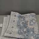 Babovid Area Rugs 24x17 Inch Home Decor Entry Rug, Small Door Mat Bath Mats for Bathroom, Ultra-Thin Non Slip Floral Low Pile Tub Mat for Sink Shower Doorway Tub Kitchen Sink(2 x 1.4 ft, Grey)