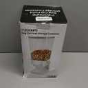 Dog Food Storage Container, 5-7 lb Pet Food Storage Containers, Downward-pressing Large Outlet Suitable for Dog, Cat, Bird Dispenser, White