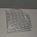 AmazerBath Shower Mat Non Slip 21 x 21 Inches, Square Shower Mat with Suction Cups and Drain Holes, Shower Stall Mat Machine Washable (Clear)