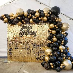 BALONAR 136Pcs DIY Gold and Black Garland Balloons Kits with 18105Inch Metallic Chrome Balloons for Birthday Party Celebration Graduation Bachelorette Wedding Baby Shower Ceremony Anniversary