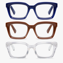 Readers for Women Oprah Style Square Reading Glasses with Spring Hinge Blue Light Blocking for Men Ladies, 2.0+