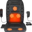 CARSHION 47.2” Long Seat Cushion with Heat for Back and Thighs, Heated Seat Covers in 2 Intensities, Black Mesh Seat Warmer in PU Leather Case, Gift for Father Day and Mother Day