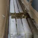 Red Lantern 3 ft. Short Diamond Weave Fiber Folding Screen - White - 4 Panel