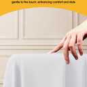 Niuara White Rectangle Table Cloth - 6 Pack, 60" x 84" Washable Polyester Tablecloth for 5FT Tables, Wrinkle-Resistant Table Cover for Weddings & Parties