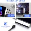 Docking Station for Surface Pro 2-in-1 Laptop/Tablet (2025) - Surface Pro 12 Docking Station Hub with HDMI, Thunderbolt 4, USB 3.0, SD/TF Slot, 3.5mm Audio Jack Surface-Pro 12 Accessories