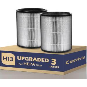JF100 Air Filter Replacement, 2 Pack Replacement Filter Compatible with JF100 Jafnda Air Purifier, 3-in-1 HEPA H13 Activated Carbon Air Purifie Pre-Filter, Grey