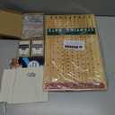 Horse Race Board Game Racing Game Thickened Solid Wood with 11 Luxurious Durable Classic Metal Horses with 2 Dice and 2 Boxes of Cards Horse Racing Game (Log Color, Rectangle)