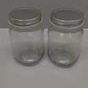 2 Pack Regular Mouth Mason Jars 16oz Glass Canning Jars with Airtight Lids for Preserving, Jam, Honey, Jelly, Wedding Favors, Sauces, Meal Prep, Overnight Oats, Salad