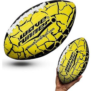 Wave Runner Grip It Waterproof Junior Size Football, 9.25 Size, Durable & Double Laced, Perfect for Beach Accessories, Kids Games, Pool Toys, Outdoor Games, All-Weather Indoor & Outdoor Play