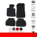 Fit 2007-2013 BMW E92 3 Series Coupe Floor Mats Nylon Black