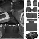 Cartist Floor Mats for Ford Bronco 4 Door 2021-2025 2026, All Weather Cargo Liner & Door Sill Guards for Bronco Accessories, Heavy Duty TPE Cargo Mats, Car Accessories