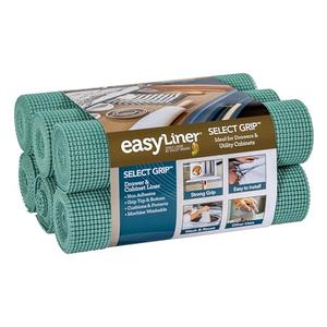 EasyLiner Select Grip Shelf Liner for Drawers & Cabinets - Easy to Install & Cut to Fit - Non Slip Non Adhesive Grip Shelf Liner for Kitchen Drawers, Bathroom, Pantry - 12in x 10ft Fern Green, 6 Rolls