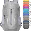 ZOMAKE 25L Ultra Lightweight Packable Backpack, Foldable Hiking Backpacks Water Resistant Small Folding Daypack for Travel(Silver Gray)