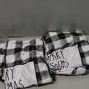 Horaldaily 4PCS Christmas Dining Chair Covers, Black Buffalo Plaid Trees Stretch Removable Washable Slipcover Chair Protector for Dining Room Home Decor