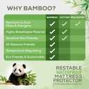 Luxury California King Mattress Protector | 100% Waterproof Mattress Protector & 100% Bamboo Viscose Top | Breathable, Cooling & Machine Washable with Deep Pockets | California King Size Bed Cover