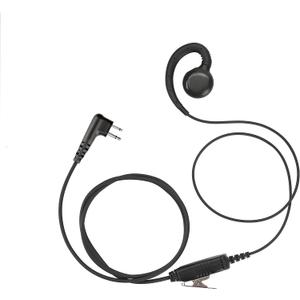 CP100d CP200 Radio Earpiece Compatible with Motorola BPR40 CLS 1110 1410 VL50 RDM2070D DLR1020 Walkie Talkie 2 Pin [C-Ring] Two Way Radio Surveillance Headset with PTT Mic (1 Pack)