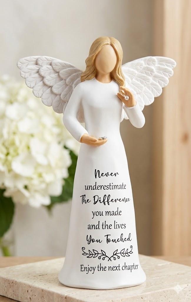 Angel Statue White With Motivational Message