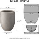 Kante Tall Concrete Planter, 21.7" Modern Floor Pot for Plants
