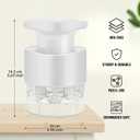 Cherry Pitter, 7-Hole Cherry Pitter Tool, Quickly Multiple Cherries Seed Remover, Save Time & Space For Making Cherry Jam (White)