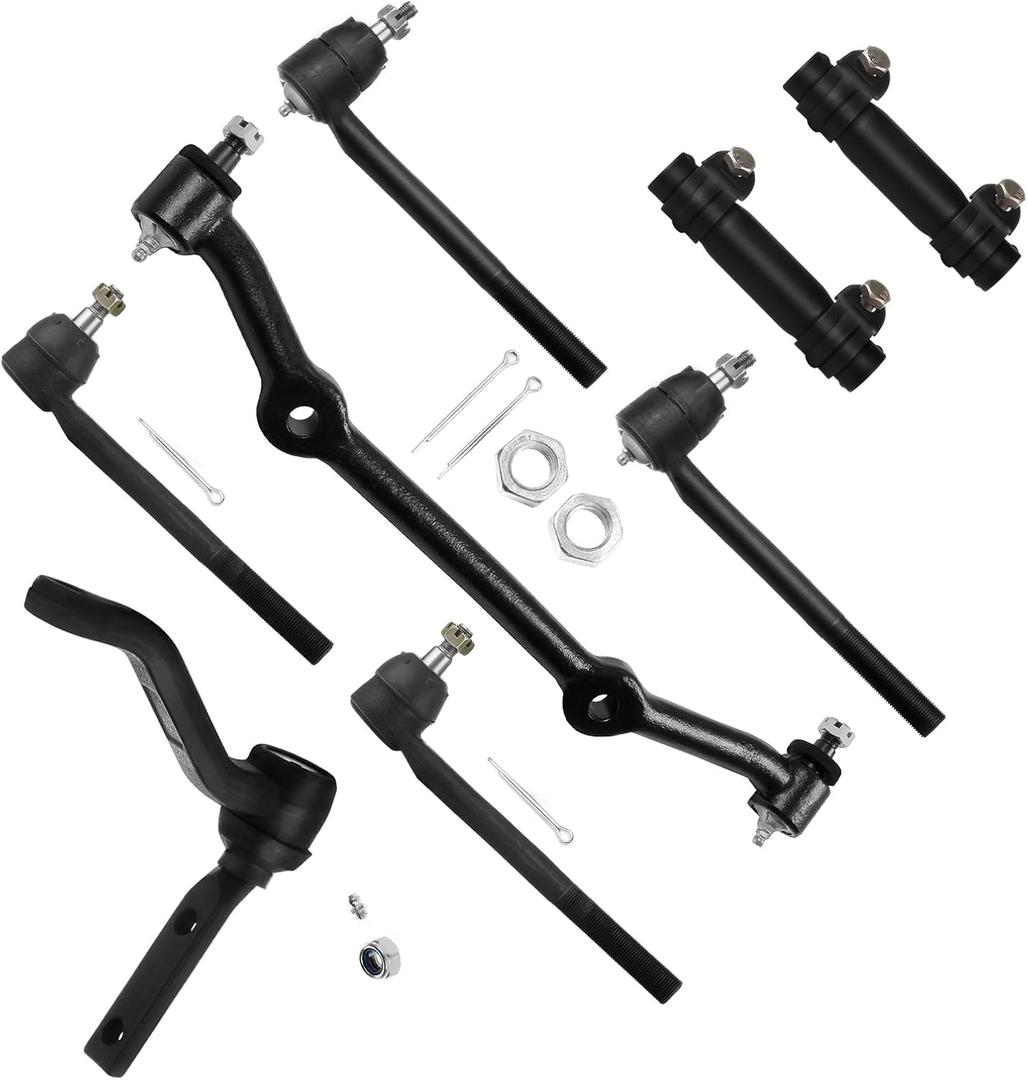 SCITOO 8pcs Front Suspension Kit Inner Outer Tie Rod End fit 1996-2003 for Chevy S10 1995-2005 for Chevy Blazer for GMC Sonoma Jimmy 1996-2000 for Isuzu Hombre with Idler Arm Center Link