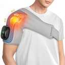 YUANBO Cordless Heated Shoulder Massager Wrap, Portable Shoulder Brace Heating Pad with 3 Heat & Vibration for Pain Cuff Frozen Relief Deep Tissue Warmer Gift for Men Women