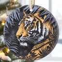 3.5" Ceramic Tiger Ornaments for Christmas Tree, Christmas Ornament, Heirloom Keepsake, Gift Exchange, Gift Idea, Bauble Present