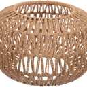 GANAZONO Woven Paper Rope Lamp Shade Simulation Rattan Pendant Light Shade Ceiling spider Bulb Covers for Pendant Floor Table Lamps Drawing Room Bedroom Office Hotel