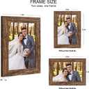 Hongkee 5.5 x 8.5 Diploma Frame Set of 2, Made of Real Glass and Rustic Brown Wooden Frame - 5.5 by 8.5 Photo for Wall or Tabletop