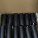 24 Pack Halloween Decoration Flickering Flameless Candles, Battery Operated LED Pillar Candles with Remote Control and Timer.for Home Decor (D2.2 xH 5" 6" 7" Black)