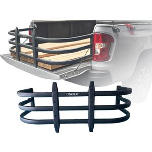 Ajustable Retractable Pickup Truck Bed Extender, Aluminum, Tailgate Space Extension, Drilling Needed, Fits For Toyota Tundra, Nissan Titan, Chevrolet Silverado, GMC Sierra, Dodge Ram, Ford F (54"-65")