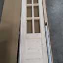 Bifold Doors for 32"80" Opening, Clear Glass French Interior Folding Barn Door with Concealed Hardware Kit Included, Spruce Wood Support DIY Dyeing, Preassembled Door, Save Space