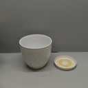 MPotTo 8 Inch Ceramic Pots for Plants Large Planter Pot with Drainage Hole and Saucer Round Flower Pot for Indoor Outdoor Decor, White