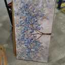 Abstract Large Wall Art Decor 29"x58" Blue White Wall Art For Living Room