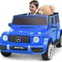 Joywhale 24V 2-Seater Kids Ride on Car Licensed Mercedes-Benz G63 Powerful 4WD for Kids Ages 3-8, with 7AH Big Battery, Remote Control, Soft Braking, 4-Wheel Suspension, LED Headlight & Music, Blue
