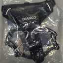 DJANGO Adventure Dog Harness - Stylish and Comfortable Small Dog Harness for Outdoor Adventures and Everyday Wear - Black Neoprene Adjustable Harness for Dogs with Reflective Piping and Brass D-Ring