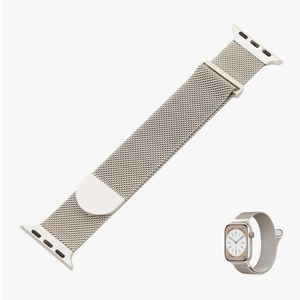 Stainless Steel Mesh Loop with Semicircular Buckle for Apple Watch Replacement Bands Compatible with iwatch Band