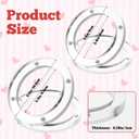 2 Pcs Acrylic Cookie Stencil Holder Round, Magnetic Cookie Stencil Frame for Royal Icing Sugar Cookie Stenciling Airbrushing, Acrylic Cooking Decorating Tool, Stencils Helper