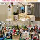 Over The Table Rod Stand with Clamps Adjustable 47"-98" Length 30"-43" Height Gold Table Arch Stand Hanging for Decoration Flowers Display Wedding Birthday Party Halloween Christmas